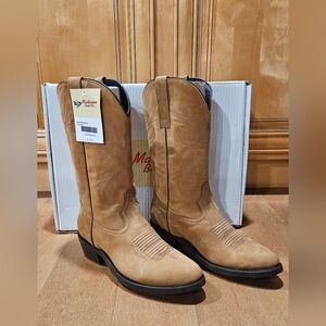 Masterson Tan Brown R Toe Western Cowboy Boots Men’s Size 8 EW RB0876 NEW $220